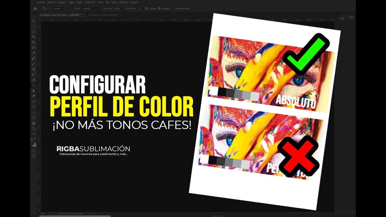 Perfil de color para sublimación | Configuración en Photoshop - YouTube