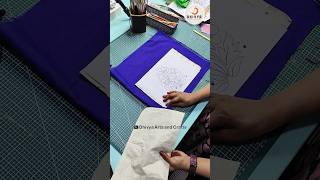 smart tracing method for blouse sleeves #onlineclasses #fabricpainting #tracing #tips