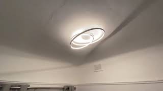 Menton Integrated LED Swirl White Semi-Flush Ceiling Fitting