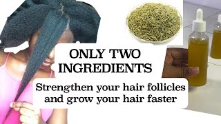 How to strengthen your hair follicles with Rosemary- long and full hair in 30days