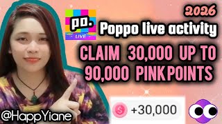 POPPO LIVE ACTIVITY 30,000 PINK POINTS TO CLAIM | Cocodp