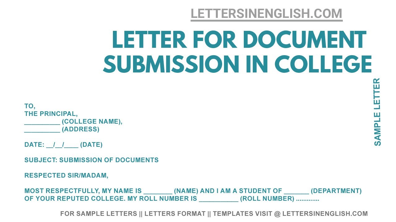 assignment submission letter format