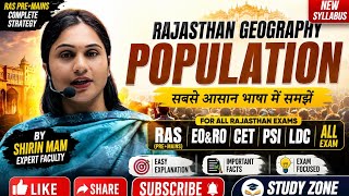 Rajasthan Geography- Population | By Shirin Ma'am | Ceramic Academy RAS,EO&RO,CET,PSI,LDC All Exam
