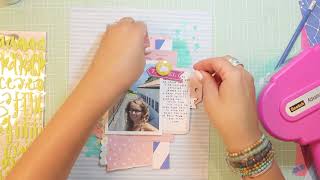 Hip Kit Scrapbooking Process video 8.5x11 layout ...View from the other side...