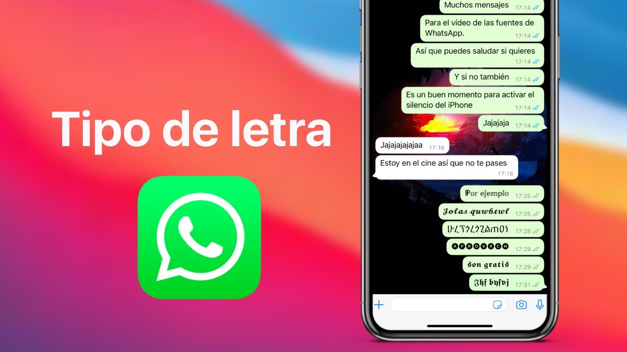 Cómo cambiar el tipo de letra en WhatsApp YouTube