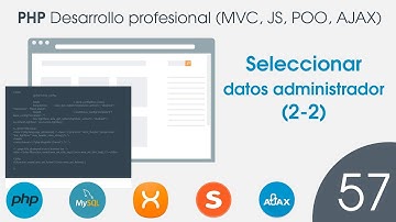 🐘 CURSO de PHP MVC POO MySQL - 57 Seleccionar datos administrador (2-2)