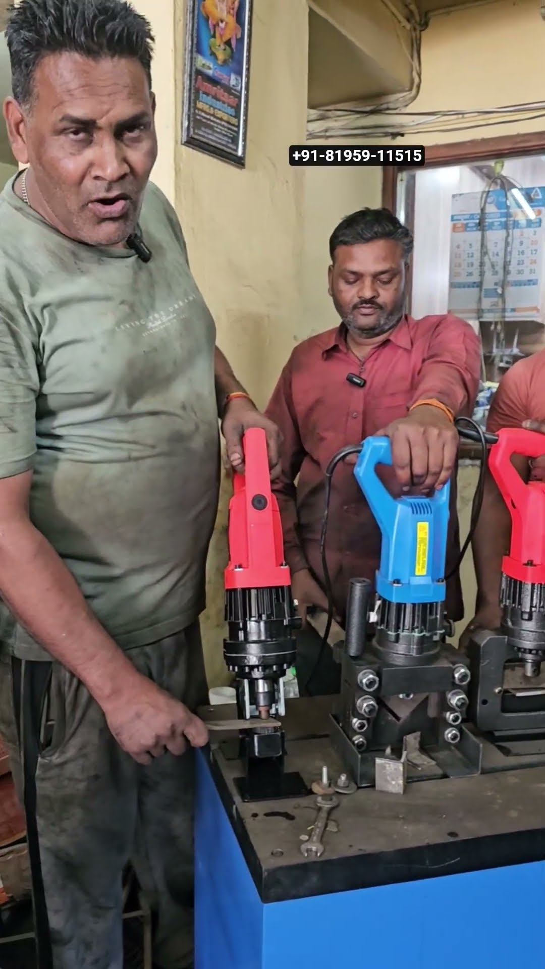 Portable punching and angle cutting machine