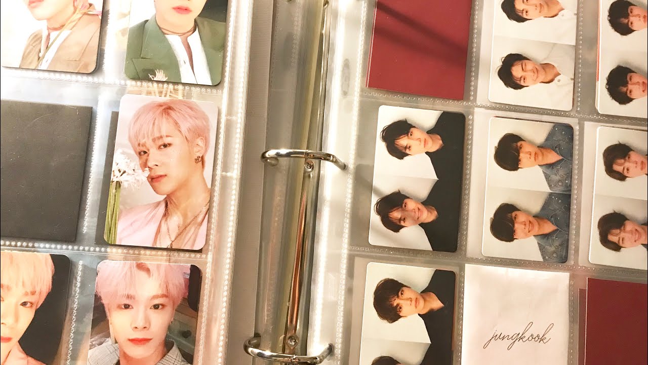 organizing my kpop photocards collection + storing new cards