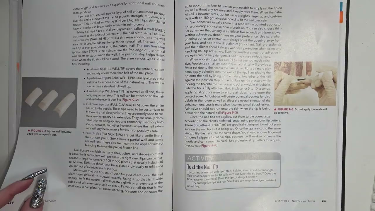 Milady NAILS Chapter 9 Pages 253-258 Nail Tips & Forms 