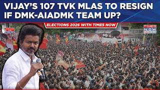Vijay’s 107 MLAs To Resign In Case Of DMK-AIADMK Alliance? TVK Ups Pressure | Tamil Nadu Stalemate