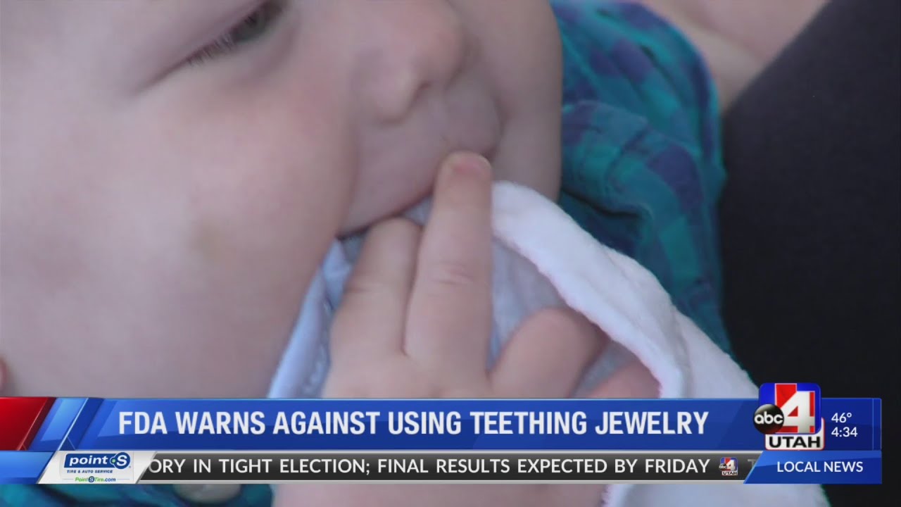 warning against teething Jewelry