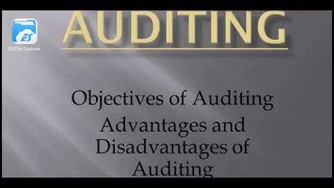 Auditing (अंकेक्षण)