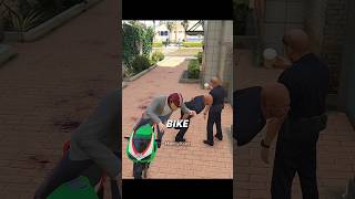 Jumping Off a BIKE And Hitting a COP? 🤔 #gta