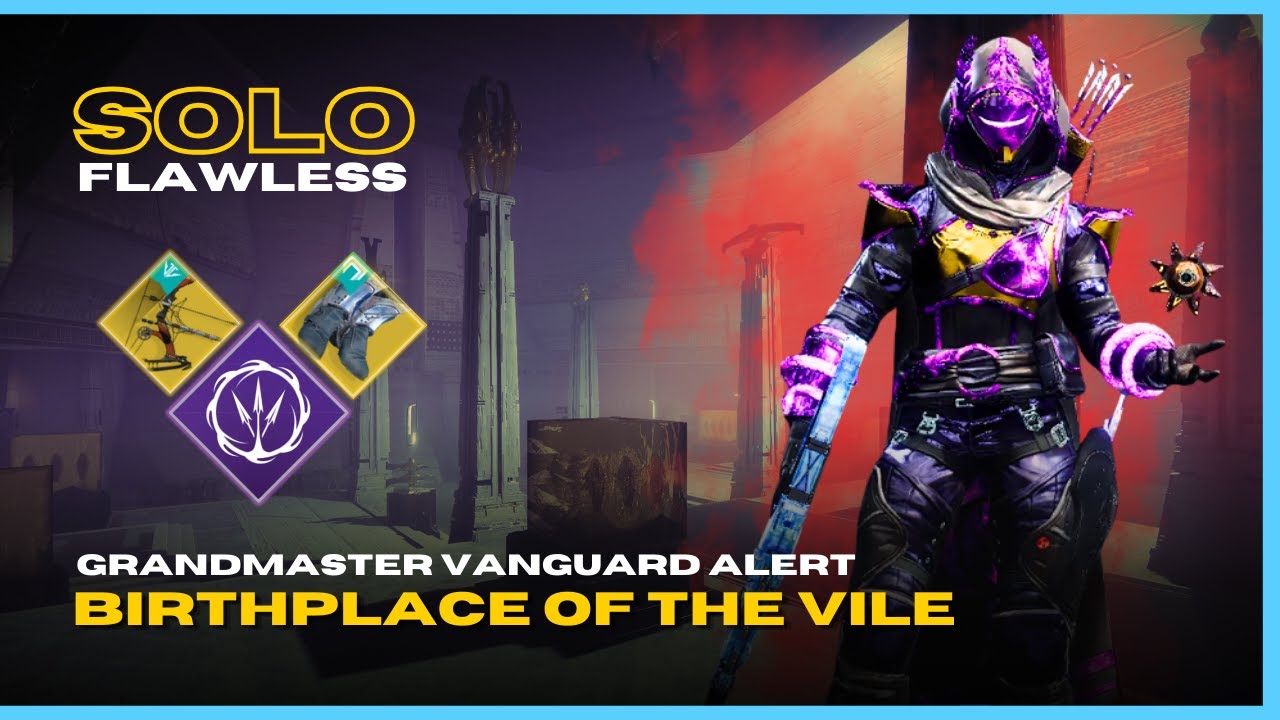 Orpheus Rig Void Hunter - Solo Flawless GM Vanguard Alert "Birthplace of the Vile" - Destiny 2