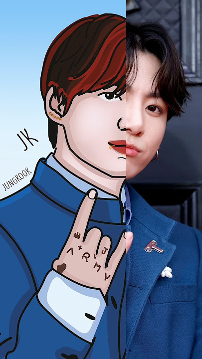 Jungkook BTS Vector Cartoon in Illustrator – Quick Look! #bts #btsarmy #10000hours #motionmation