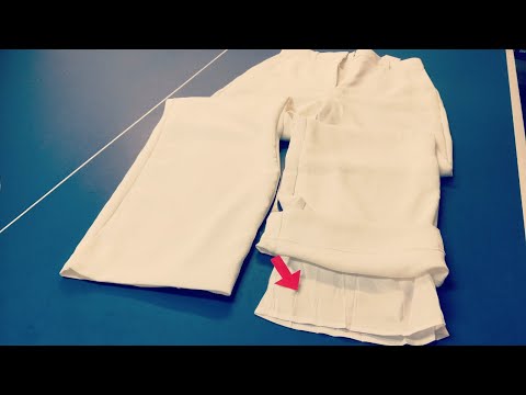 How to cut and hem full lined Ladies Dress pants/ Double Hem with lining