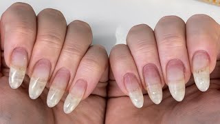 How to grow out your natural nails with builder gel tutorial! ✨🤍😌