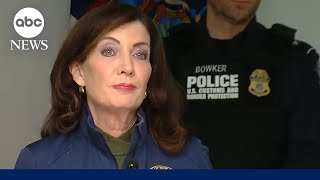 New York Gov. Kathy Hochul press conference on Niagara Falls crossing vehicle explosion