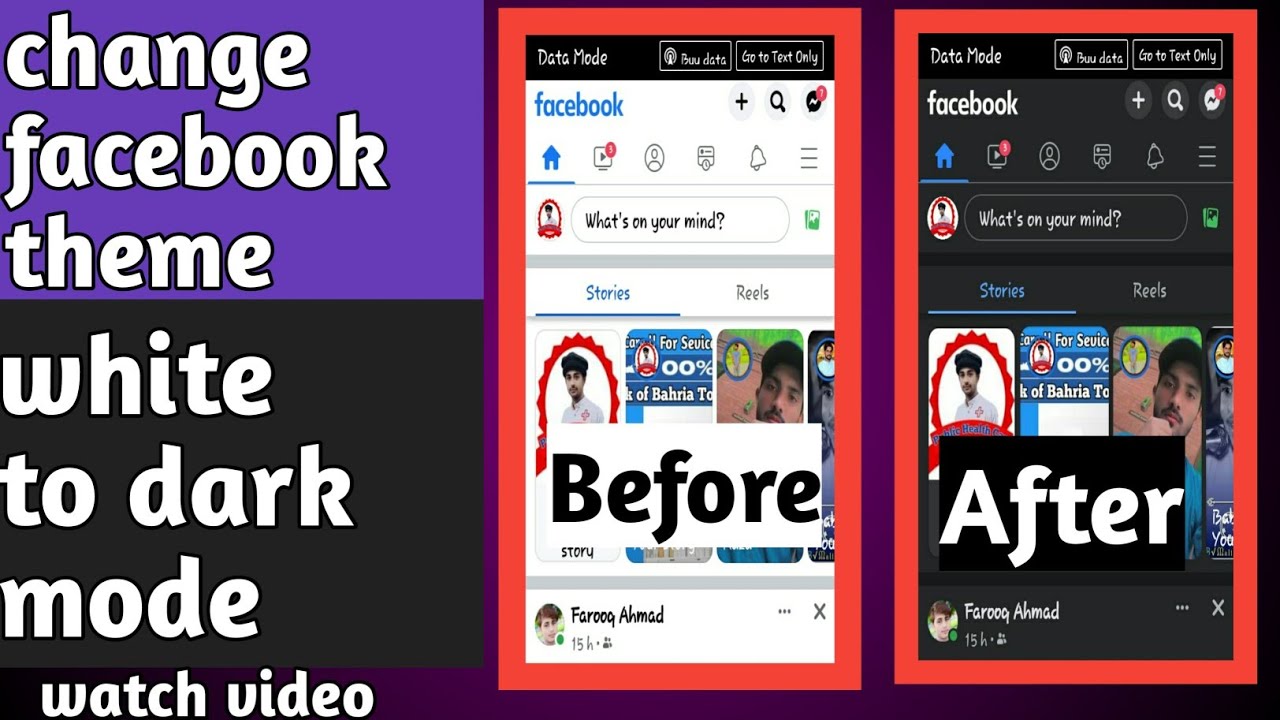 How to change facebook white to dark theme facebook ma white theme sa