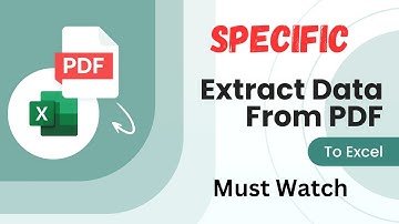 How to Extract Specific Data from PDF to Excel - how to extract data table from pdf file to excel