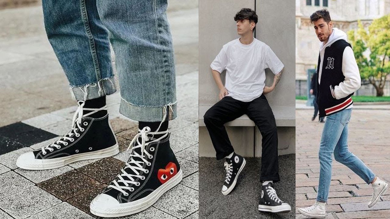 Hvornår enhed killing How To Style Converse Sneakers Men 2022 | Converse High Tops Outfits Men  2022 | Men's Fashion 2022 - YouTube