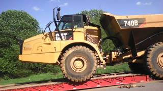 Cat 740B being loaded