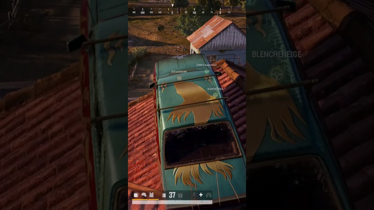 PUBG roof parking