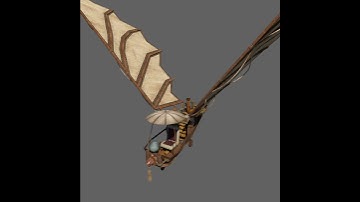 Steampunk ornithopter science fly plane aircraft 3D model from CGTrader.com