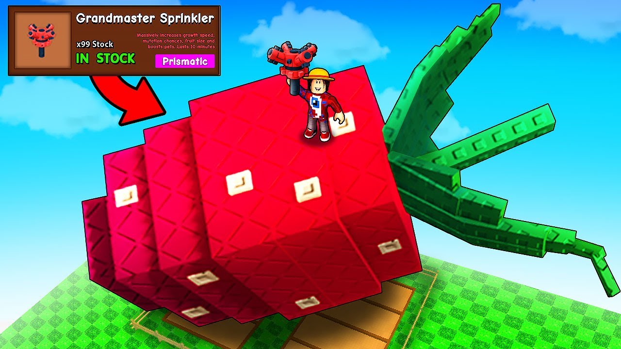 😱Вырастил ГИГАНТСКИЕ РАСТЕНИЯ с Новым ГРАНДМАСТЕР СПРИНКЛЕР в Grow a Garden в Роблокс!