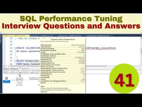 41.Columnstore index in SQL Server|performance tuning interview questions and answers|@PandeyGuruji