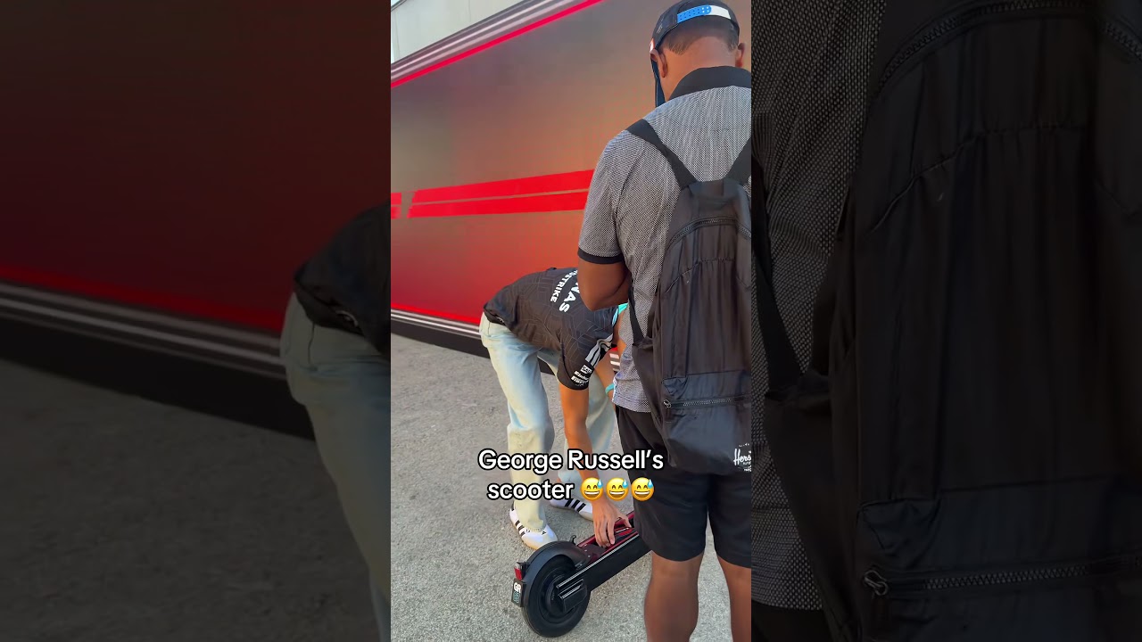 George Russell had some scooter issues 😅