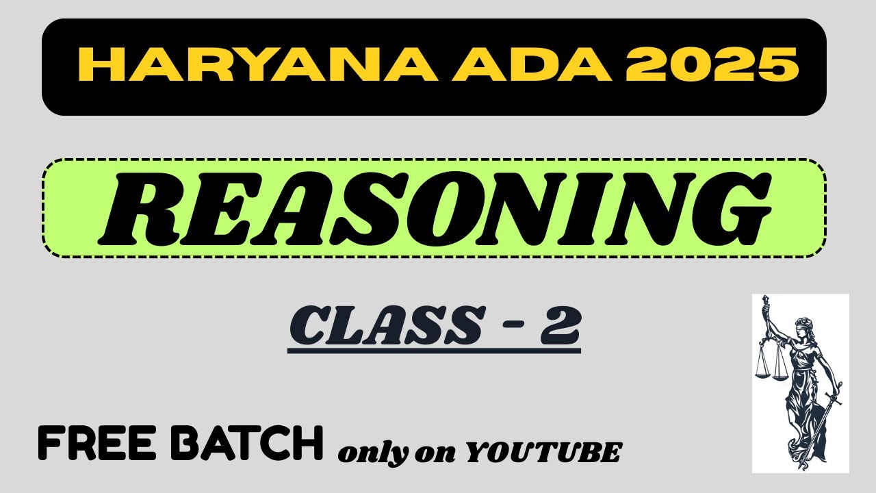 Haryana ADA 2025 Reasoning | Complete Syllabus, Exam Pattern & Top Tips | HPSC ADA Prelims (Class 2)