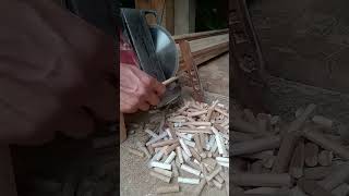 dowel cutting #wood #woodstatue #woodworking #diy #woodscraft #wooddesigner