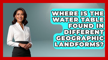 Where Is The Water Table Found In Different Geographic Landforms? - The Student Atlas