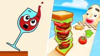 Spill It | Sandwich Runner - All Level Gameplay Android,iOS - NEW BIG APK UPDATE