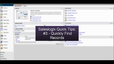 Infor CRM (formerly Saleslogix) - Adding Favourite Fields to Groups