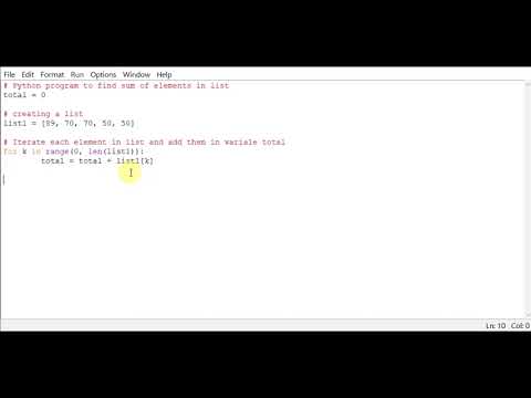 Python program to find sum of elements in list