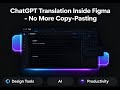ChatGPT in Figma for Translation & Writing | Bulk Translate • Chat on Selection • Custom Templates