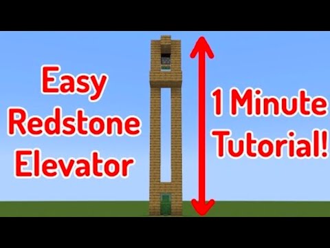 Minecraft: SIMPLEST Redstone Elevator (1 Minute Tutorial!)