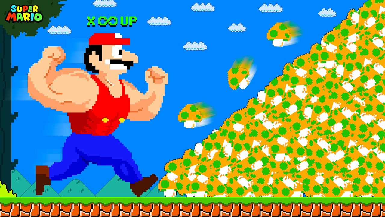 Mario Collects 9,999 Mushroom and Becomes the Strongest