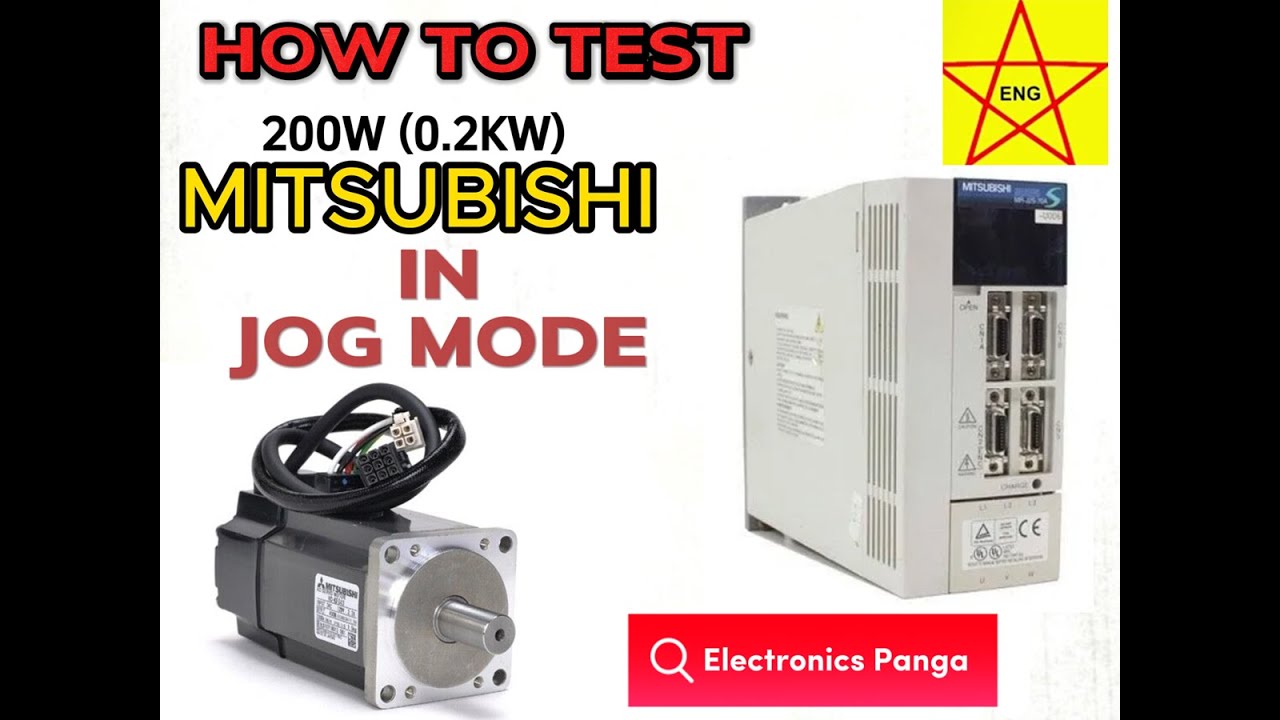 HOW TO TEST 0.2kw (200w) MITSUBISHI|MR-J2S-20A |HC-KFS23 |JOG MODE | Electronics Panga