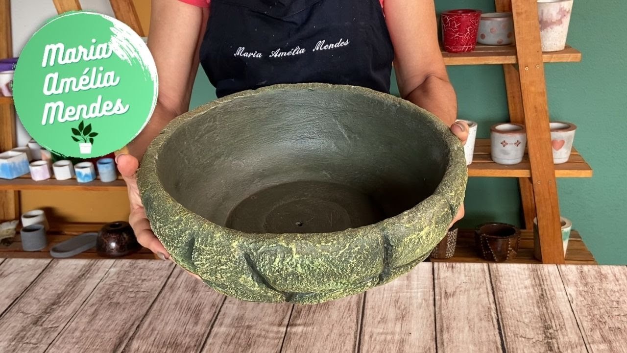 Сделай сам - Как сделать красивую вазу из цемента и пенопласта - очень простой способ