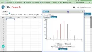 MAT 152 6.EOC.6-T Use StatCrunch to compute probabilities of binomial experiments