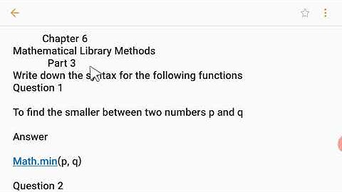 Mathematical Library Methods c9 p3