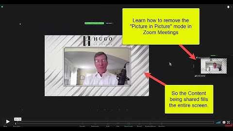 How to Hide Picture in Picture when Zoom Screen Sharing