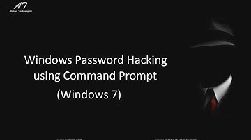 How to Hack Windows Password using command Prompt (Windows 7)
