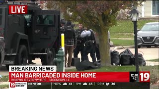 Man barricades himself inside Strongsville home