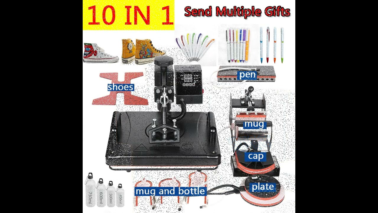 Heat Press 10 in 1 Q Prints PNG