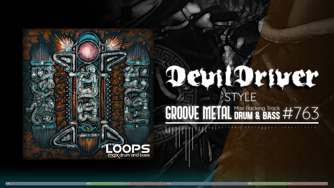 Groove Metal Backing Track / Drum And Bass / DevilDriver Style / 130 bpm Jam in B - C# Minor