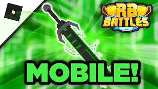 How to get DJ'S SWORD OF AGILITY in ROBEATS! on MOBILE (ROBLOX RB BATTLES)